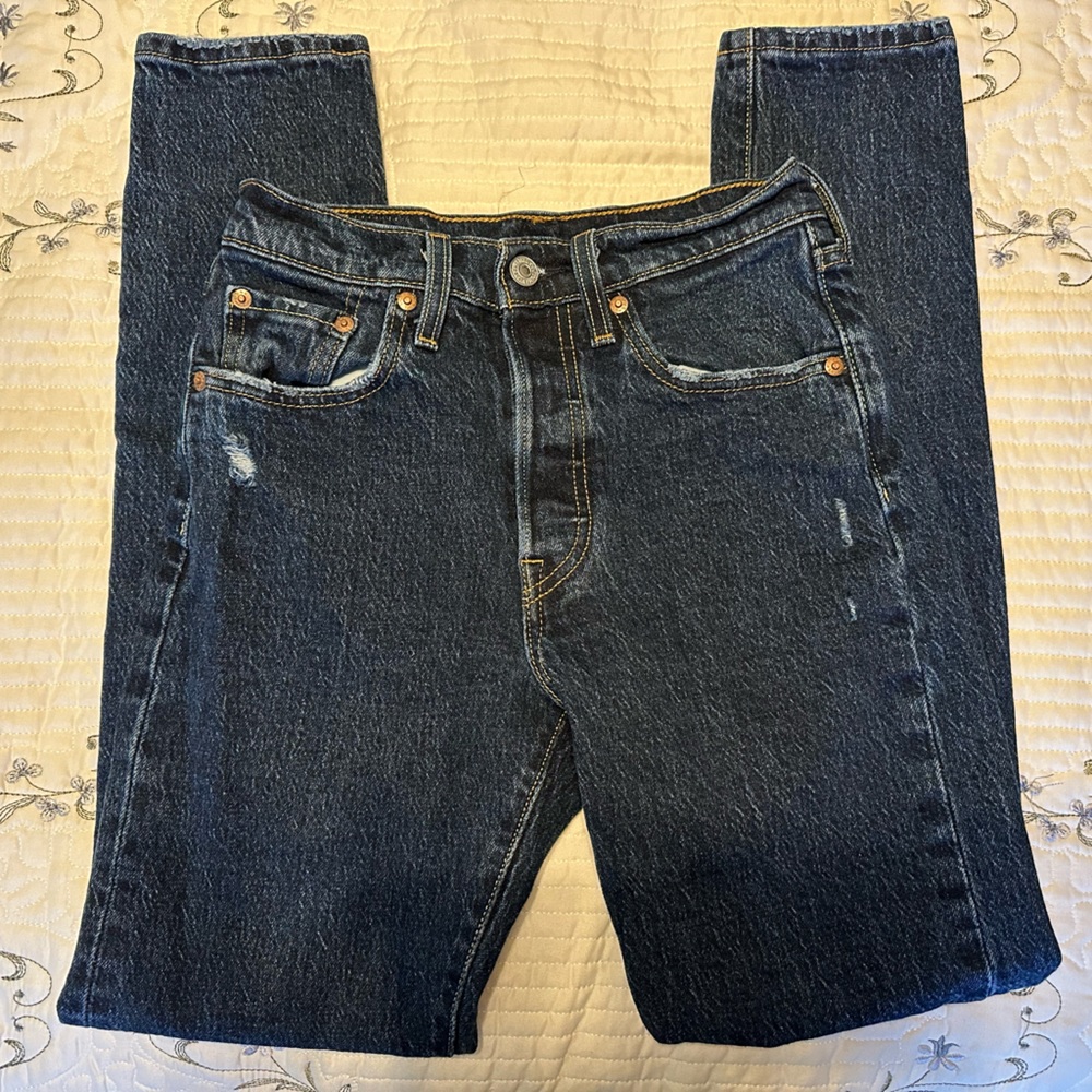 501 Skinny Distressed Jeans - Salsa Broken Stone - Picture 3 of 9